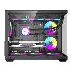 Carcasa pentru computer darkFlash B275 PRO, Mini Tower, M-ATX, ITX, 6 ventilatoare RGB, Negru 5 - lerato.ro