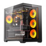 Carcasa pentru computer darkFlash C280, Middle Tower, E-ATX, ATX, ITX, Micro ATX, 7 ventilatoare incluse, Negru 2 - lerato.ro