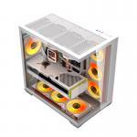 Carcasa pentru computer darkFlash C280, Middle Tower, E-ATX, ATX, ITX, Micro ATX, 7 ventilatoare incluse, Alb 3 - lerato.ro