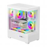 Carcasa pentru computer darkFlash C365, MiniTower, E-ATX, ATX, ITX, Micro ATX, 5 ventilatoare incluse, Alb 3 - lerato.ro