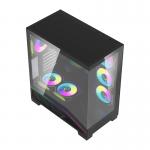Carcasa pentru computer darkFlash K430, Middle Tower, ATX, ITX, Micro ATX, 6 ventilatoare incluse, Negru 9 - lerato.ro