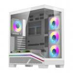 Carcasa pentru computer darkFlash K430, Middle Tower, ATX, ITX, Micro ATX, 6 ventilatoare incluse, Alb 2 - lerato.ro