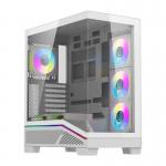 Carcasa pentru computer darkFlash K430, Middle Tower, ATX, ITX, Micro ATX, 6 ventilatoare incluse, Alb 3 - lerato.ro