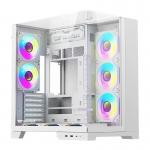 Carcasa pentru computer darkFlash TH285 Plus, Middle Tower, ATX, ITX, Micro ATX, 8 ventilatoare incluse, Alb 3 - lerato.ro