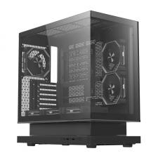 Carcasa pentru computer darkFlash F1, Middle Tower, ATX, ITX, Micro ATX, 6 ventilatoare incluse, Negru