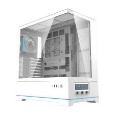 Carcasa pentru computer darkFlash DY451 Pro, Middle Tower, ATX, ITX, Micro ATX, 1 ventilator ARGB, Alb