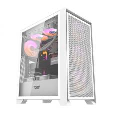 Carcasa pentru computer darkFlash DRX70 Mesh, Middle Tower, ATX, ITX, M-ATX, 4 ventilatoare RGB, Alb