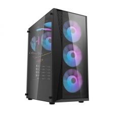 Carcasa pentru computer darkFlash DK352 Plus, Middle Tower, ATX, E-ATX, M-ATX, 4 ventilatoare, Negru