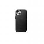 Carcasa iCarer Oil Wax Leather MagSafe compatibila cu iPhone 15 Plus Black 2 - lerato.ro