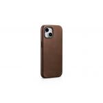 Carcasa iCarer Oil Wax Leather MagSafe compatibila cu iPhone 15 Plus Brown