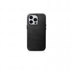 Carcasa iCarer Oil Wax Leather MagSafe compatibila cu iPhone 15 Pro Black 2 - lerato.ro