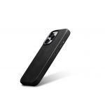 Carcasa iCarer Oil Wax Leather MagSafe compatibila cu iPhone 15 Pro Black 7 - lerato.ro
