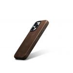 Carcasa iCarer Oil Wax Leather MagSafe compatibila cu iPhone 15 Pro Brown 4 - lerato.ro