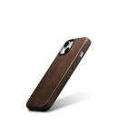 Carcasa iCarer Oil Wax Leather MagSafe compatibila cu iPhone 15 Brown 3 - lerato.ro