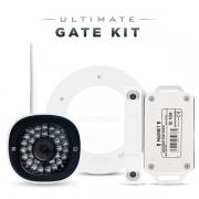 Kit smart pentru poarta de acces iSmartgate Ultimate Lite Gate, Camera wireless de exterior 720p HD inclusa, Monitorizare stare poarta, Senzor magnetic, WiFi, Control aplicatie / vocal, Alb