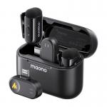 Kit microfon wireless Maono WM622 PBC2, 2 TX si 2 RX, Carcasa incarcare inclusa, Raza actiune 100m, Autonomie 6h, Lightning / USB-C, Negru 5 - lerato.ro