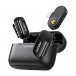 Kit microfon wireless Maono WM622 PB2, 2 TX si 1 RX, Carcasa incarcare inclusa, Raza actiune 100m, Autonomie 6h, Lightning, Negru 4 - lerato.ro
