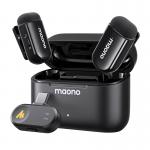 Kit microfon wireless Maono WM622 PC2, 2 TX si 1 RX, Carcasa incarcare inclusa, Raza actiune 100m, Autonomie 6h, USB-C, Negru 3 - lerato.ro