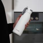Termos smart Muggo, Functie de sterilizare UV, Mentine temperatura pana la 14h, Izolatie din inox oxidabil, Afisaj LCD, 750ml, Alb 9 - lerato.ro