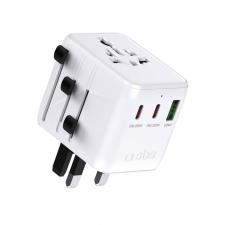Adaptor retea SBS, 2x USB-C, 1x USB-A, 20W, Compatibil cu diferite prize, Alb