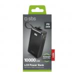 Baterie externa SBS 10000 mAh, 20W, cablu USB-C, 1xUSB, 2xUSB-C, Negru 3 - lerato.ro