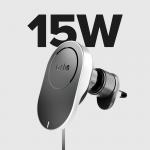 Suport auto SBS TESUPP15WRETRACABL, Air Vent Mount, Compatibil MagSafe, Incarcare Wireless 15W, USB-C, Negru 5 - lerato.ro