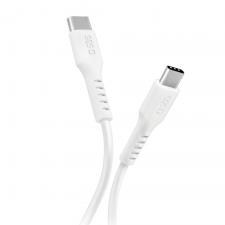 Cablu pentru incarcare si transfer de date SBS TECABLETCC10W, 2x USB-C, 25W, 1m, Alb