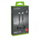 Cablu pentru incarcare si transfer de date SBS TECABLETYPCCSK, 2x USB-C, 0.5m, Negru 3 - lerato.ro