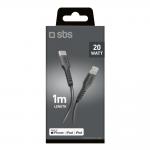 Cablu pentru incarcare si transfer de date SBS TECABLELIGTC1K, USB-C la Lightning, 1m, Negru 3 - lerato.ro