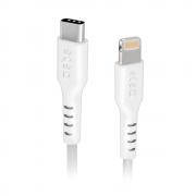 Cablu pentru incarcare si transfer de date SBS TECABLELIGTC1W, USB-C la Lightning, 1m, Alb