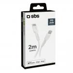 Cablu pentru incarcare si transfer de date SBS TECABLELIGTC2W, USB-C la Lightning, 2m, Alb 5 - lerato.ro