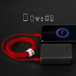 Cablu pentru incarcare si transfer de date SBS TECABLETISSUETCCR, 2x USB-C, 60W, 480Mbps, 1.5m, Rosu 4 - lerato.ro