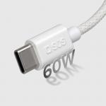 Cablu pentru incarcare si transfer de date SBS TECABLETISSUETCCG, 2x USB-C, 60W, 480Mbps, 1.5m, Gri 8 - lerato.ro