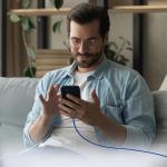 Cablu pentru incarcare si transfer de date SBS TECABLETISSUETCCR, 2x USB-C, 60W, 480Mbps, 1.5m, Albastru 10 - lerato.ro