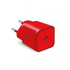 Incarcator retea SBS TETRGAN1C20R, USB-C, 20W, Rosu