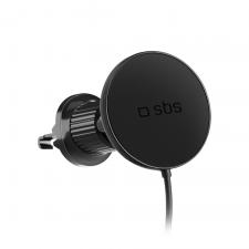 Accesorii auto, Suport auto SBS TESUPPMAG15WVENT, Air Vent Mount, Compatibil MagSafe, Incarcare Wireless 15W, Negru, lerato.ro