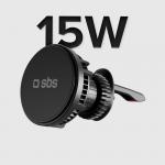 Suport magnetic cu racire SBS TESUPFANWIR15W, Air Vent Mount, Incarcare Wireless 15W, Cablu USB-C la USB-C, Negru 13 - lerato.ro
