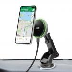 Suport magnetic cu racire SBS TESUPMAGEXTWIR15W, compatibil MagSafe, Dashboard / Windshield Mount, Incarcare Wireless 15W, Negru 4 - lerato.ro