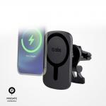 Suport auto SBS TESUPWIR15WMS, compatibil MagSafe, Air Vent Mount, Incarcare Wireless 7.5W, Rotire 360 grade, Negru 4 - lerato.ro