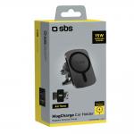 Suport auto SBS TESUPWIR15WMS, compatibil MagSafe, Air Vent Mount, Incarcare Wireless 7.5W, Rotire 360 grade, Negru 6 - lerato.ro