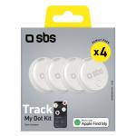 Tracker SBS Apple, 60dB, Raza actiune 20m, CR2032, 4 bucati, Alb 3 - lerato.ro