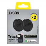 Tracker SBS Track My Dual, 60dB, CR2032, 2 bucati, Negru 3 - lerato.ro