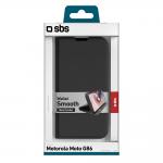 Carcasa flip cover SBS Wallet Smooth compatibila cu Motorola Moto G86, Negru 3 - lerato.ro