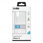 Carcasa SBS Skinny Cover compatibila cu iPhone 16, Transparent 3 - lerato.ro