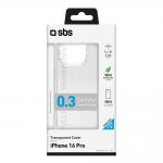 Carcasa SBS Skinny Cover compatibila cu iPhone 16 Pro, Transparent 3 - lerato.ro