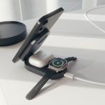 Stand 3 in 1 cu incarcare wireless SBS Power Dock compatibil MagSafe, 15W, USB-C, Negru 11 - lerato.ro