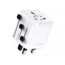 Incarcatoare retea, Adaptor retea SBS TEADAPTUNI, 2500W, 10A, Compatibil cu prize EU/UK/US/AU, Alb, lerato.ro