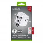 Adaptor retea SBS TEADAPTUSBTCUNI, 1x USB-A, 1x USB-C, 20W, Compatibil cu prize EU/UK/US/AU, Alb 3 - lerato.ro