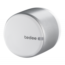 Incuietoare smart Tedee GO, Compatibil cu Alexa, Google Home, DoorBird, Samsung SmartThings, Control vocal, Bluetooth, Silver