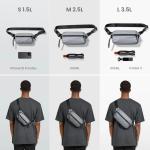 Borseta universala Tomtoc Aviator, Marime M, 2.5L, 26 × 13,5 × 8.5 cm, Gri 18 - lerato.ro